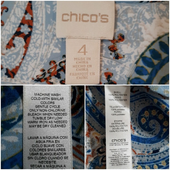 Chicos Printed Asymmetrical Top - Picture 8 of 8
